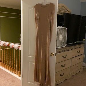 Va Va Voom evening rose gold sequins dress